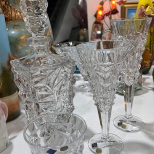Set 6 pahare sampanie,cristal Bohemia, model Glacier
