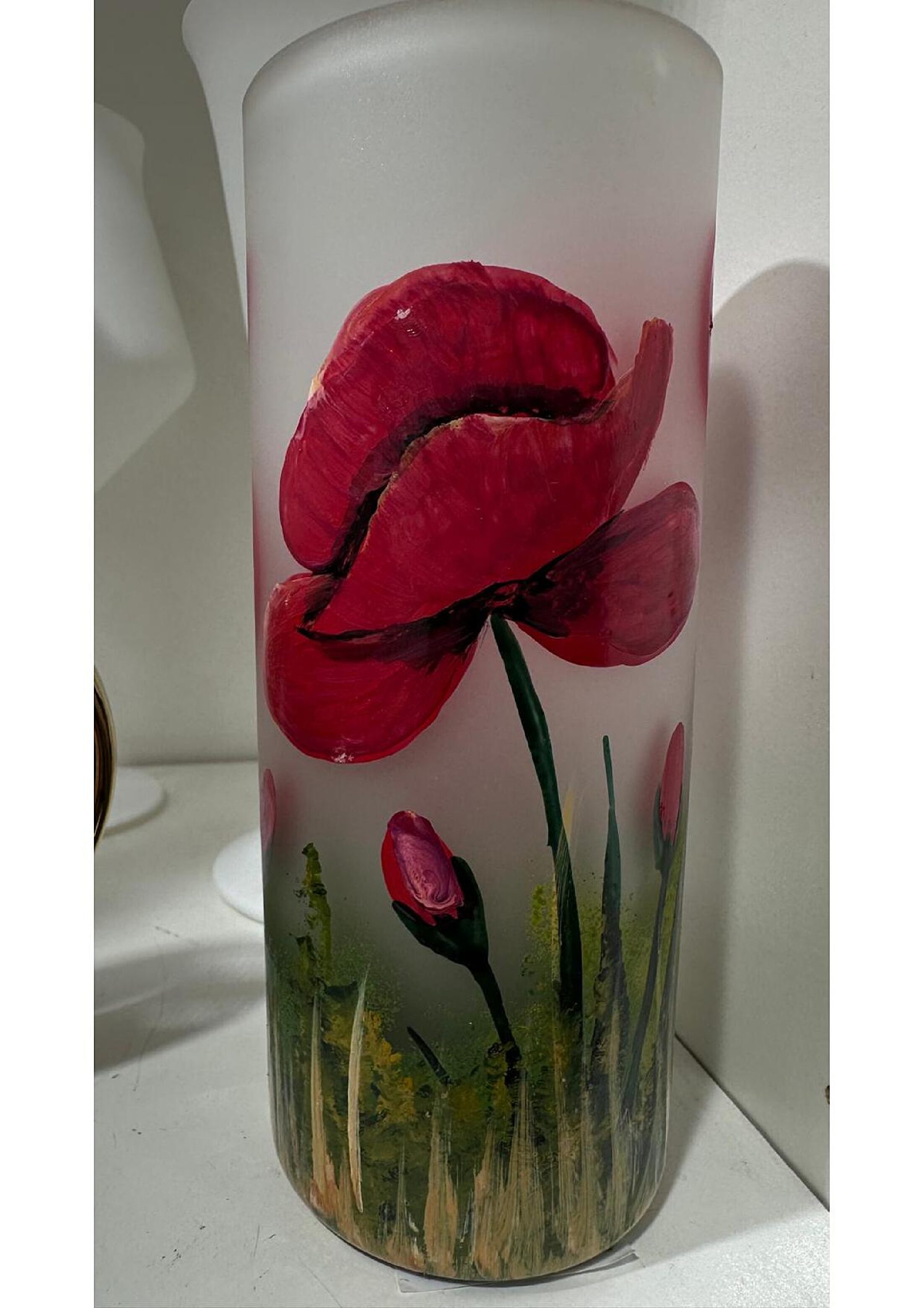 Vaza pahar pictata manual