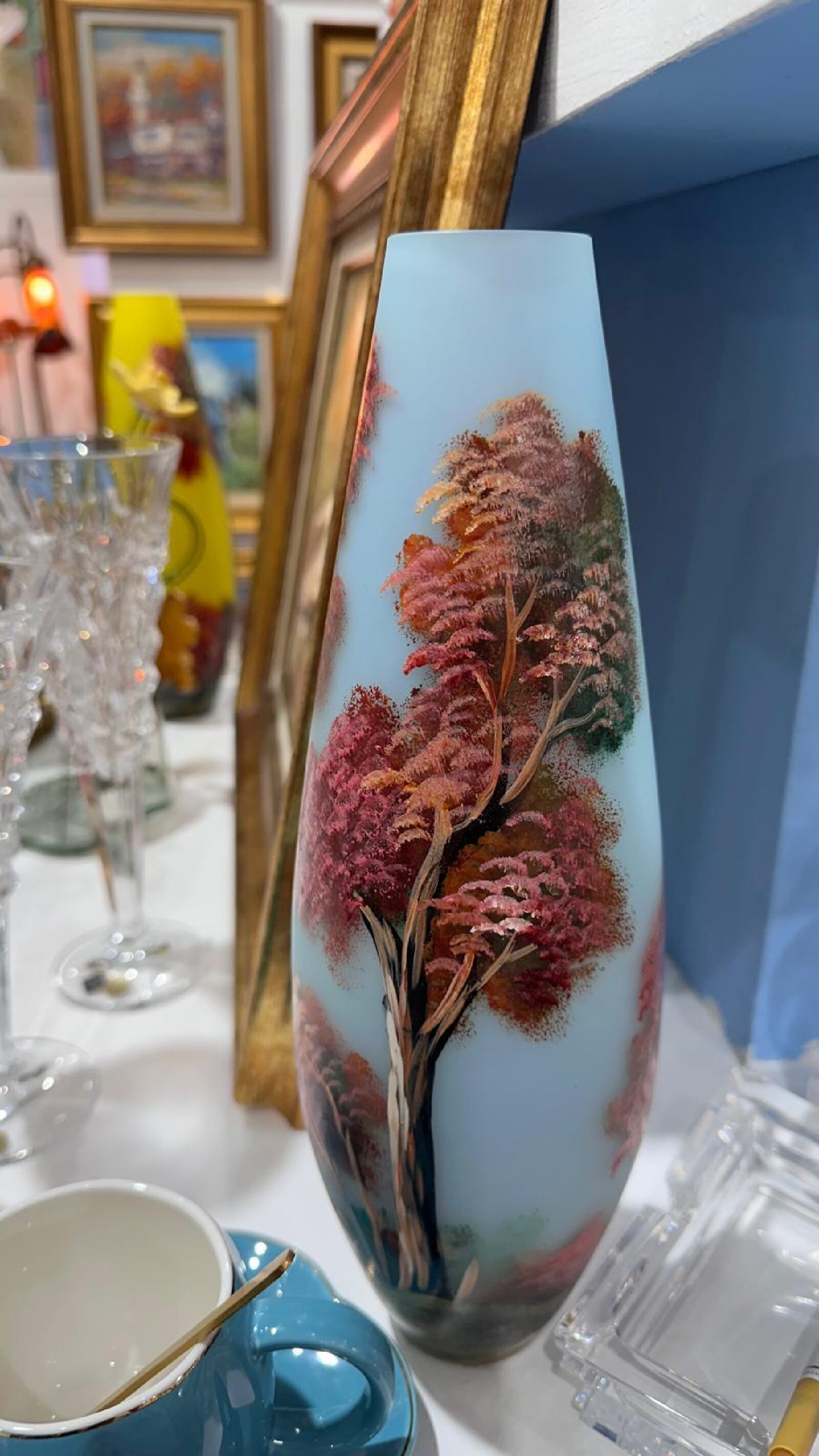 Vaza ovala pictata manual